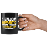 I enjoy long romantic walks through the meat department red steaks, pork, bacon coffee cup mug - Luxurious Inspirations