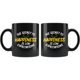 The secret to happiness is low expectations relationships friendships spouses friends happy coffee cup mug - Luxurious Inspirations