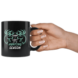 Sorry I Can't It's Hunting Season Funny Deer Hunter Hunt Season Mug - Black 11 Ounce Coffee Cup - Luxurious Inspirations