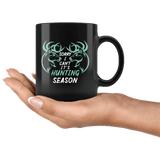 Sorry I Can't It's Hunting Season Funny Deer Hunter Hunt Season Mug - Black 11 Ounce Coffee Cup - Luxurious Inspirations