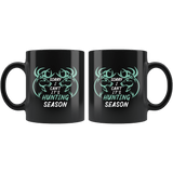 Sorry I Can't It's Hunting Season Funny Deer Hunter Hunt Season Mug - Black 11 Ounce Coffee Cup - Luxurious Inspirations