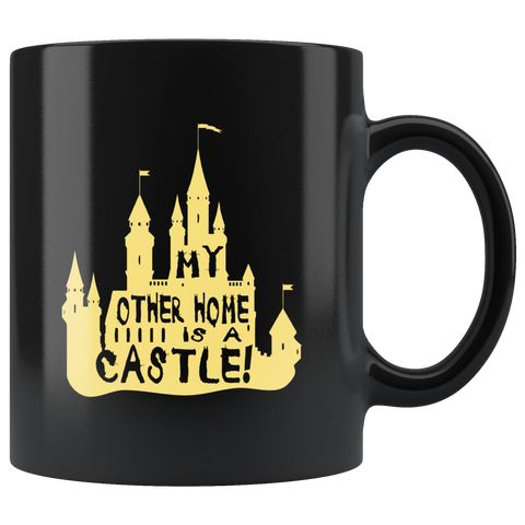 My other home is a castle magical happy place fun kids fireworks coffee cup mug - Luxurious Inspirations