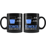 Technically The Glass Is Completely Full Mug - Funny Encouraging Positive Compliment Coffee Cup - Luxurious Inspirations