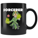 Sorcerer Mage Cat Black Mug - Funny Class DND D&D Dungeons And Dragons Coffee Cup - Binge Prints