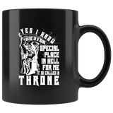 There's A Special Place For Me In Hell It's Called The Throne Mug - Funny Gothic Goth Satan Satanist Coffee Cup - Luxurious Inspirations