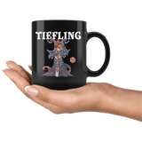 Tiefling Cat Black Mug - Funny Class DND D&D Dungeons And Dragons Coffee Cup - Luxurious Inspirations
