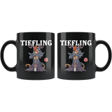 Tiefling Cat Black Mug - Funny Class DND D&D Dungeons And Dragons Coffee Cup - Luxurious Inspirations