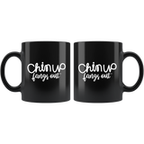 Chin up fangs out funny gym work out body over weight funny coffee cup mug - Luxurious Inspirations