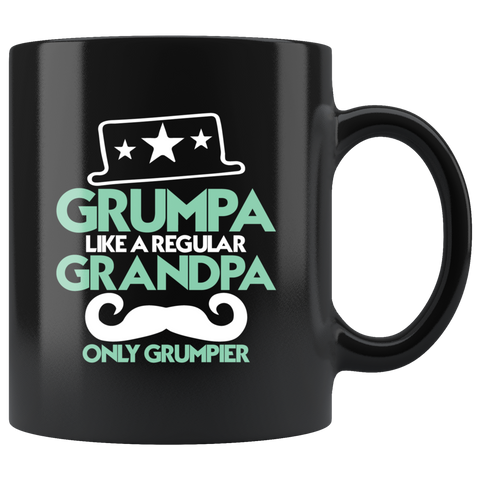 GRUMPA like a regular grandpa only grumpier grandfather cranky family old senior retired coffee cup mug - Luxurious Inspirations