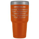 Corporate Email Lingo Funny Work Employee E-Mail CLEAN Offensive Coffee Cup Mug 30 Ounce Tumbler - Luxurious Inspirations