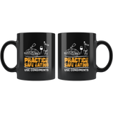 Practice safe eating use condiments condoms ketchup mustard onions pickles sex coffee cup mug - Luxurious Inspirations