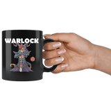 Warlock Cat Black Mug - Funny Class DND D&D Dungeons And Dragons Coffee Cup - Luxurious Inspirations
