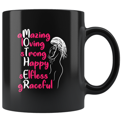 MOTHER amazing loving strong happy selfless graceful mom mug coffee cup - Luxurious Inspirations