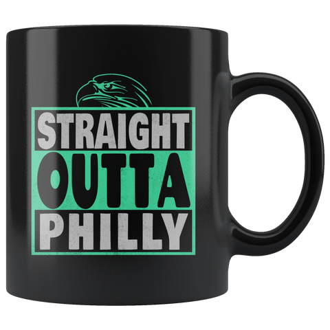 Straight Outta Philly Mug - Funny Underdogs Gonna Eat Fly Eagles Fly Coffee Cup - Luxurious Inspirations