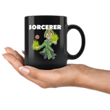 Sorcerer Mage Cat Black Mug - Funny Class DND D&D Dungeons And Dragons Coffee Cup - Binge Prints