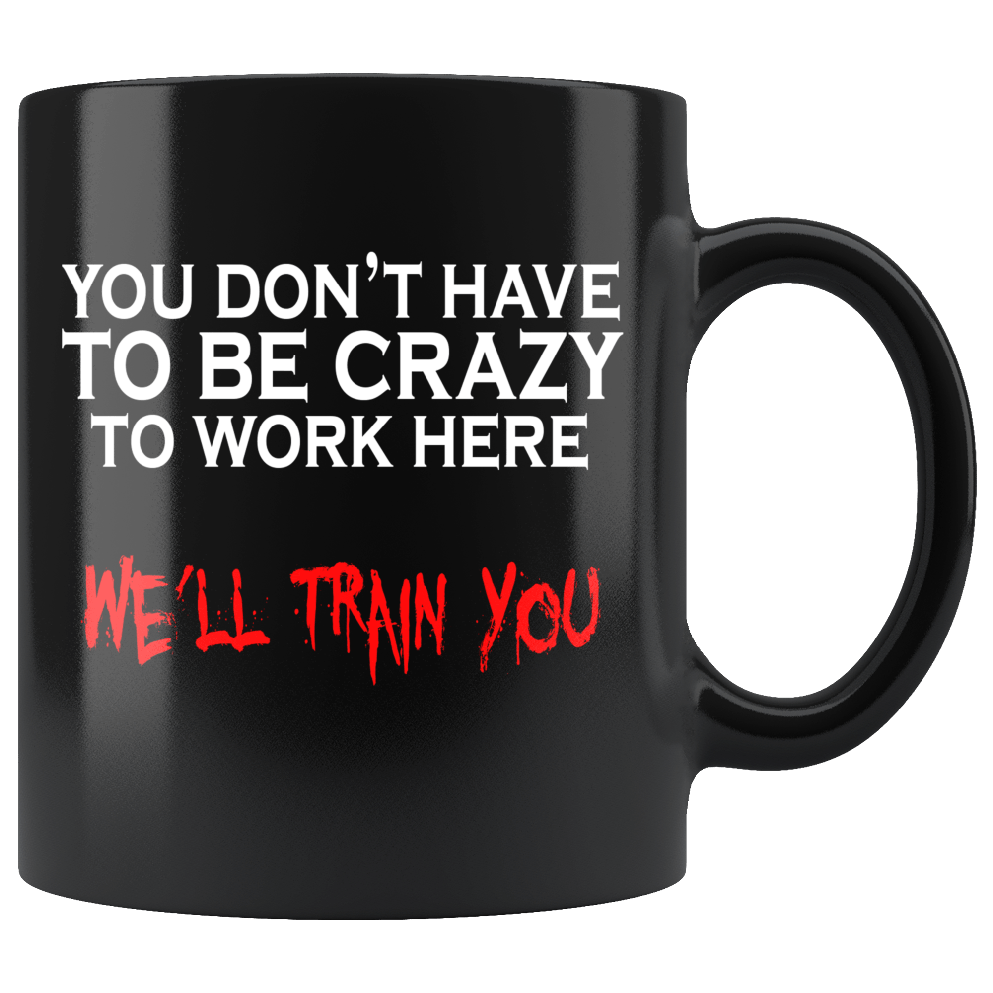 904 Custom Personalized I Work Hard Funny Double Sided Mug, 11-oz