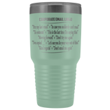 Corporate Email Lingo Funny Work Employee E-Mail CLEAN Offensive Coffee Cup Mug 30 Ounce Tumbler - Luxurious Inspirations