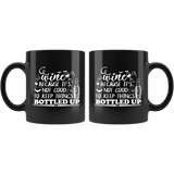Wine because it's not good to keep things bottled up alcohol drunk talking divulging secrets coffee cup mug - Luxurious Inspirations