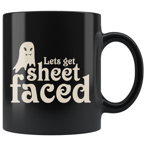 Let's Get Sheet Faced Ghost Witch Halloween Costumes Children Candy Trick or Treat Makeup Mug Coffee Cup - Luxurious Inspirations