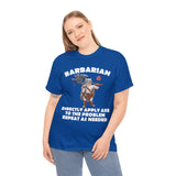 Barbarian Directly Apply Axe to The Problem Repeat As Needed D20 High Quality Tee