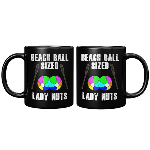 NEW Beach Ball Sized Lady Nuts Mug