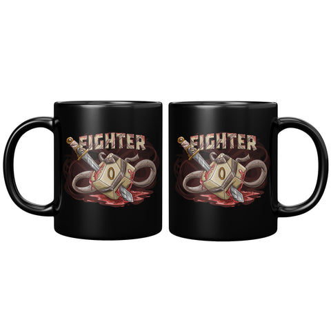 NEW Fighter Dice DND Mug