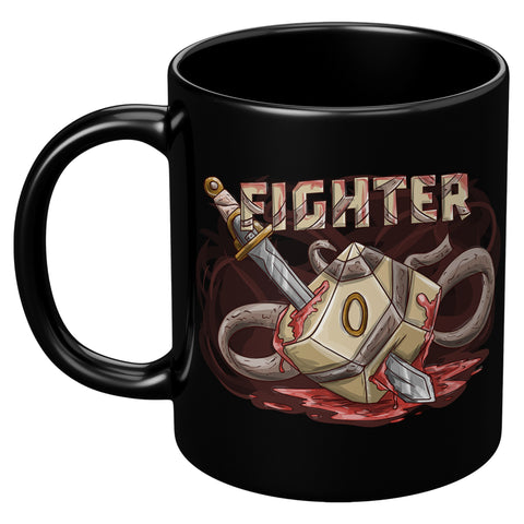 NEW Fighter Dice DND Mug