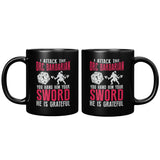 NEW I Attack The Orc Barbarian You Hand Him Your Sword He Is Grateful RPG Coffee Cup Mug