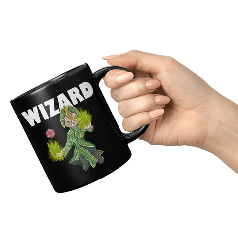 NEW Wizard Cat Black Mug