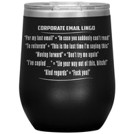 New Corporate Lingo Wine Mug Offensive