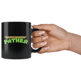 Turtley Awesome Father TMNT Father's Day Dad Papa Black Mug - Luxurious Inspirations