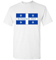 Bonjour Ho Quebec Drole Funny Bloc Quebecois T-Shirt - Binge Prints