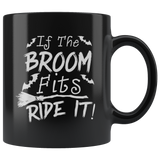 If The Broom Fits Ride It Ghost Witch Halloween Costumes Children Candy Trick or Treat Makeup Mug Coffee Cup - Luxurious Inspirations