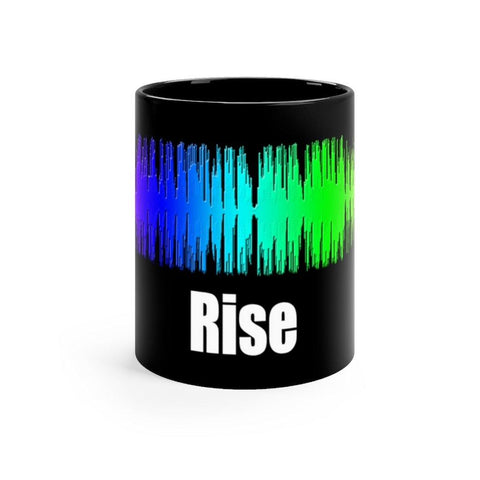 Rise Soundwave Custom Black mug 11oz - Binge Prints