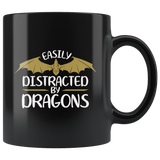 Easily Distracted By Dragons Coffee Cup Mug - Luxurious Inspirations
