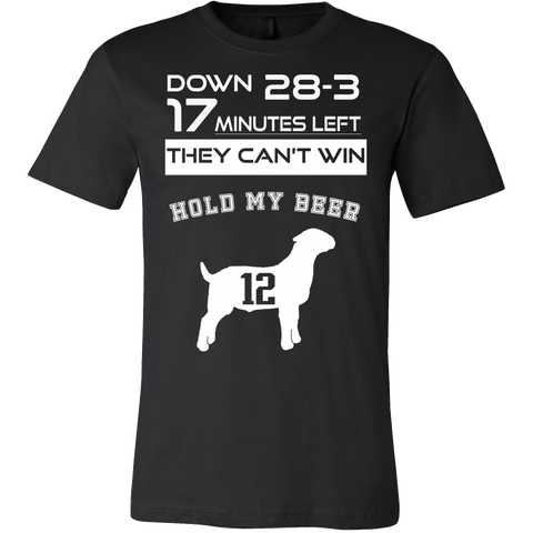 28-3 Greatest Comeback GOAT Shirt - 12 Greatest Of All Time Tee - Luxurious Inspirations
