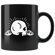 Skull Leaf Mug - Binge Prints