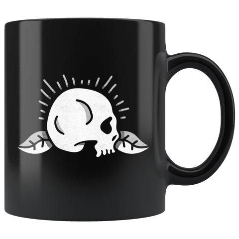 Skull Leaf Mug - Binge Prints