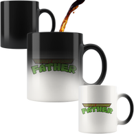 Turtley Awesome Father TMNT Father's Day Dad Papa Black Magic Mug - Luxurious Inspirations