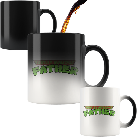 Turtley Awesome Father TMNT Father's Day Dad Papa Black Magic Mug - Luxurious Inspirations