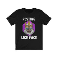 Resting Lich Face D20 Dice DND High Quality Shirt - Luxurious Inspirations