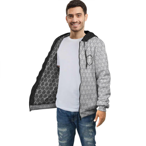 Custom Black And White DND Zipper Hoodie With Dice Patent