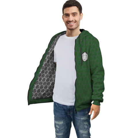 Green DND Zipped Hoodie No Name