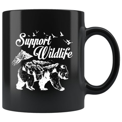 Support Wildlife PETA bears wolves nature wilderness wild camping coffee cup mug - Luxurious Inspirations