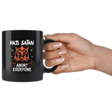 Hail Satan abort everyone rpg DND d20 d2 critical ht miss dice devil worship satanic coffee cup mug - Luxurious Inspirations