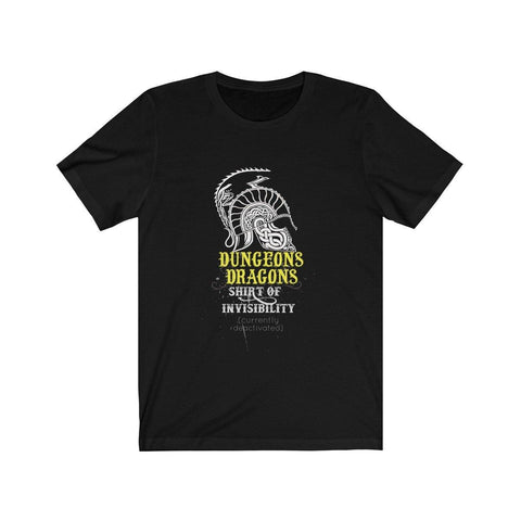 Shirt Of Invisibility Currently Deactivated D20 Dice DND High Quality Shirt - MADE IN THE USA - Luxurious Inspirations