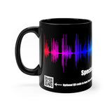 Custom Personalized Soundwave QR Code 11 Ounce Black Mug - Binge Prints