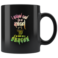 I Asked God For An Angel He Sent Me A Dragon RPG Coffee Cup Mug - Luxurious Inspirations