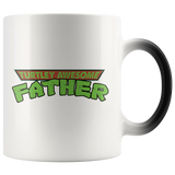 Turtley Awesome Father TMNT Father's Day Dad Papa Black Magic Mug - Luxurious Inspirations