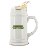 Turtley Awesome Father TMNT Father's Day Dad Papa White 22oz Beer Stein - Luxurious Inspirations